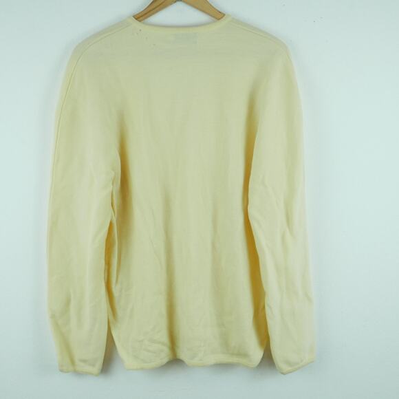 St. Croix XL Sweater V Neck Pullover Golf Butter Yellow THRASHED Vintage Grandpa - Picture 13 of 14